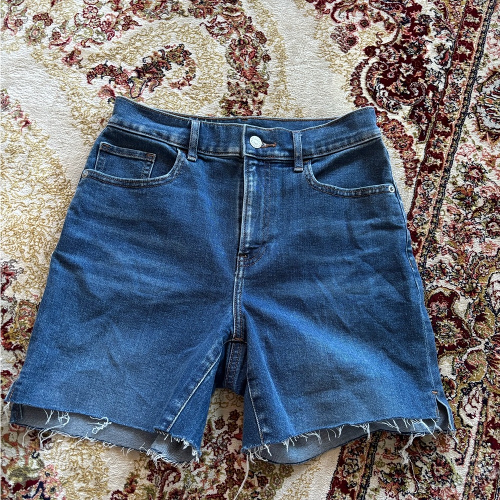 Express denim jegging material shorts